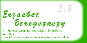 erzsebet beregszaszy business card